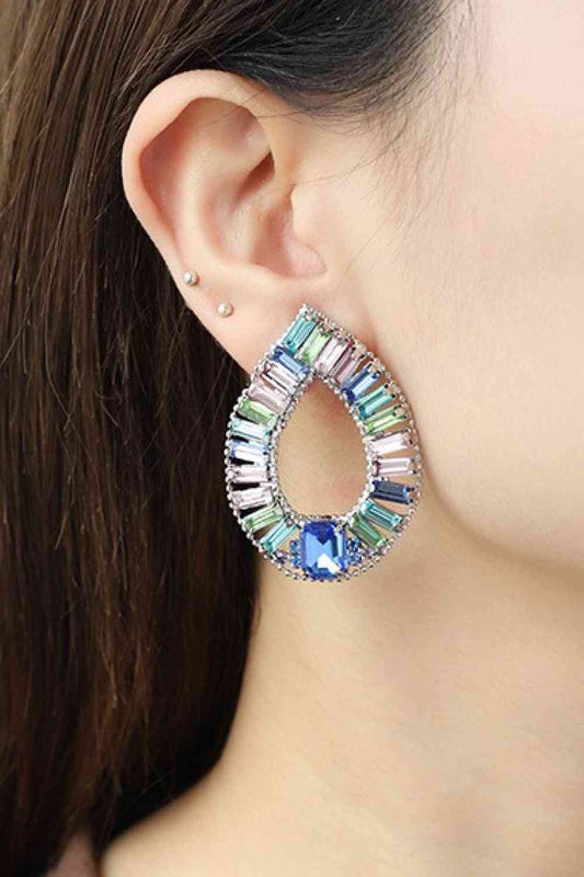 Multicolored Glass Stone Earrings