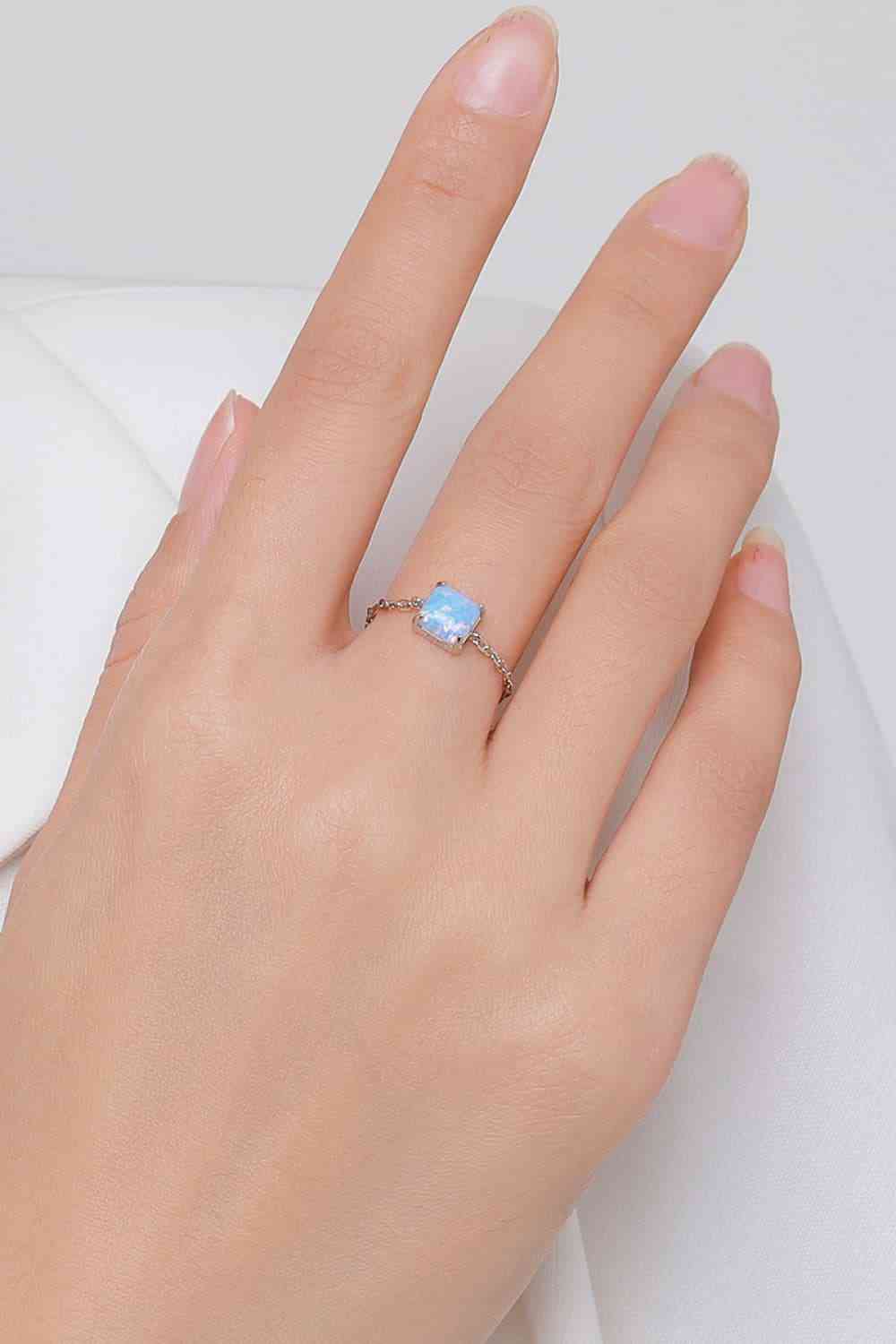 925 Sterling Silver Opal Ring