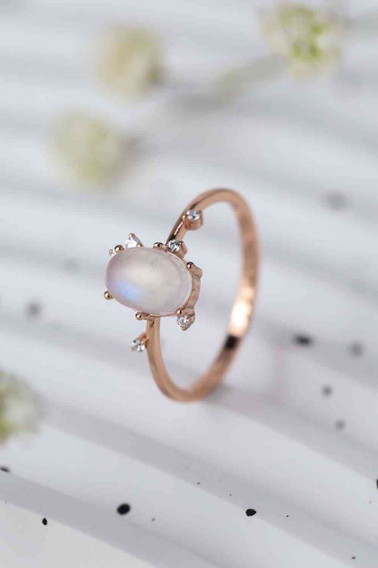 High Quality Natural Moonstone 925 Sterling Silver Ring