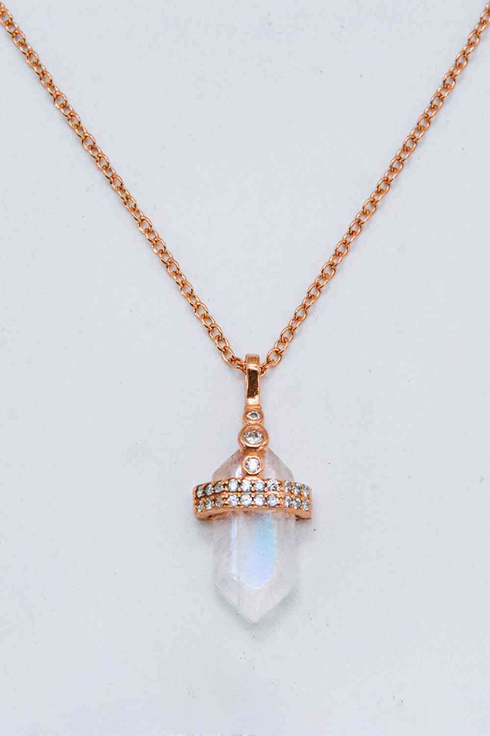 925 Sterling Silver Moonstone Pendant Necklace