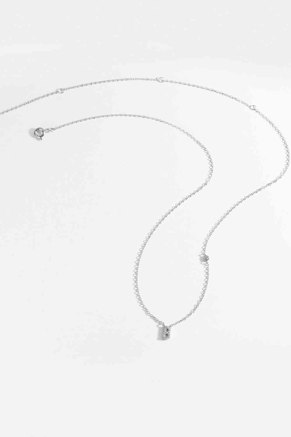 A To F Zircon 925 Sterling Silver Necklace