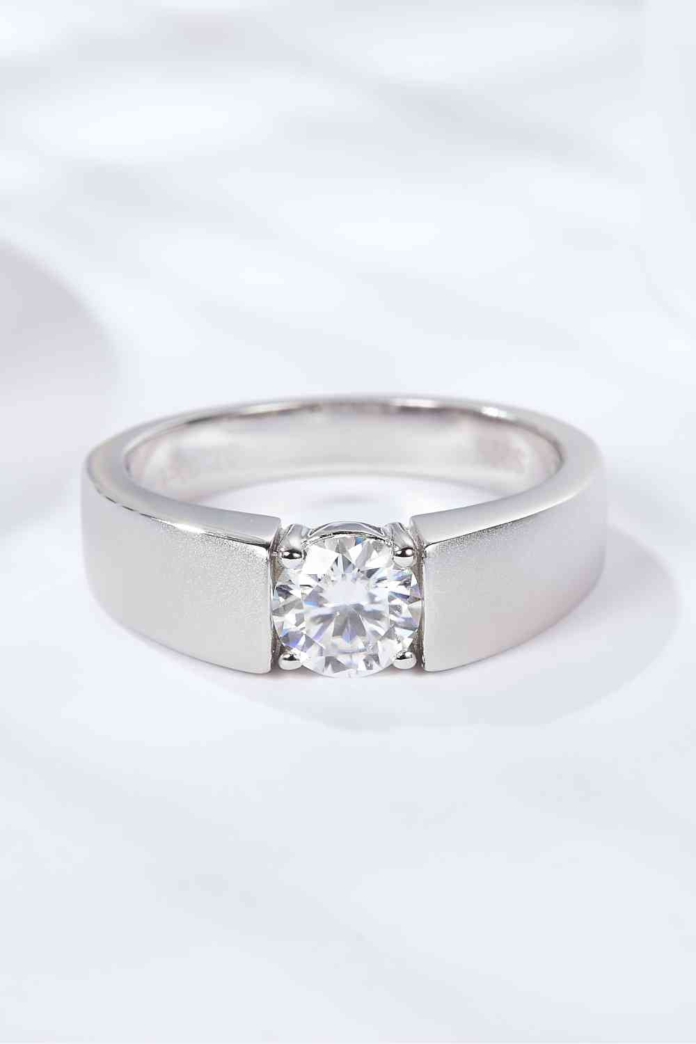 925 Sterling Silver I Carat Moissanite Ring