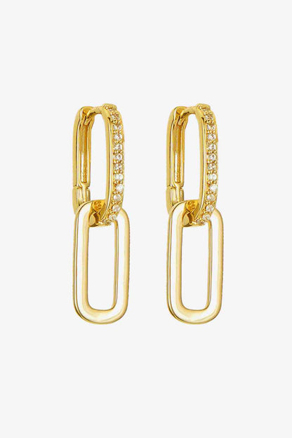 Cubic Zirconia Link Earrings