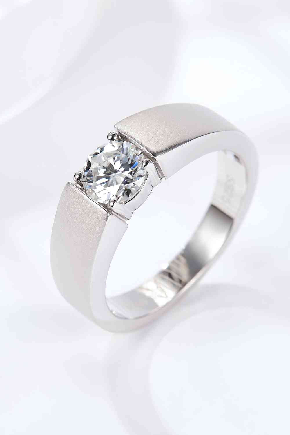 925 Sterling Silver I Carat Moissanite Ring