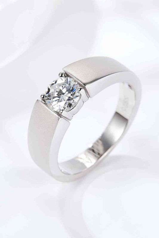 925 Sterling Silver I Carat Moissanite Ring