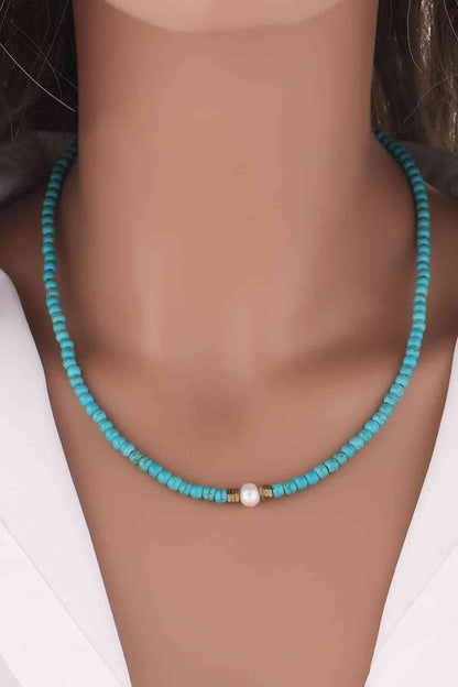 Turquoise & Pearl Necklace