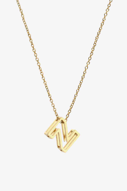 U to Z Letter Pendant Nekclace