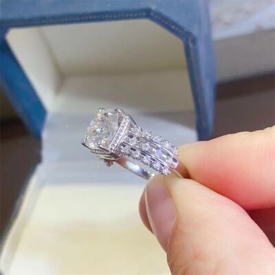 2 Carat Moissanite 925 Sterling Silver Ring