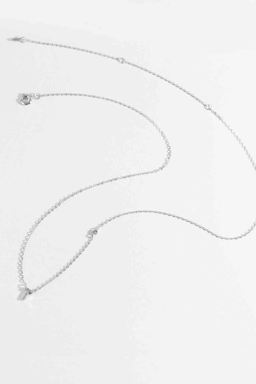 Q To U Zircon 925 Sterling Silver Necklace