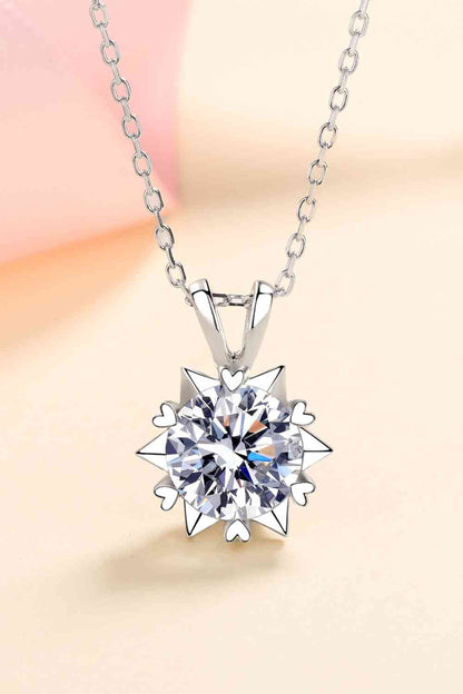 Learning To Love 925 Sterling Silver Moissanite Pendant Necklace