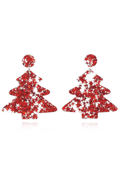 Christmas Tree Acrylic Earrings