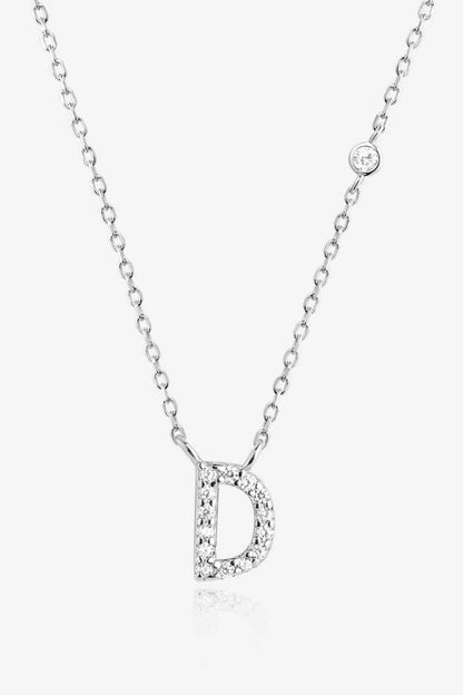 A To F Zircon 925 Sterling Silver Necklace