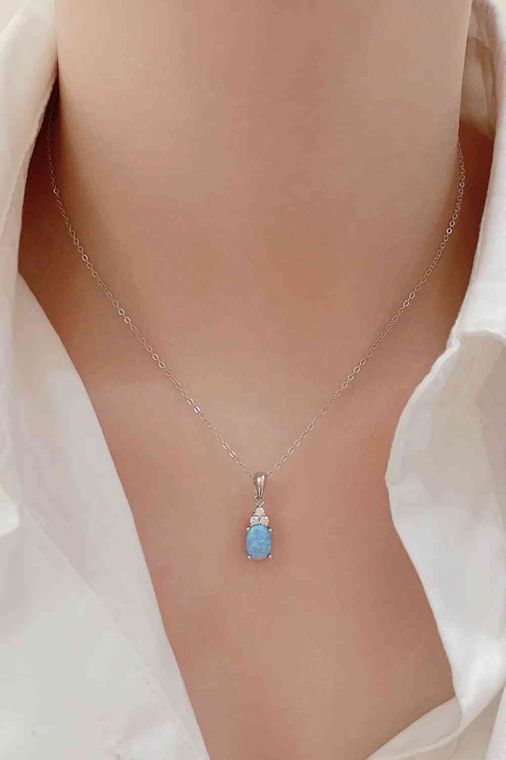 Find Your Center Opal Pendant Necklace