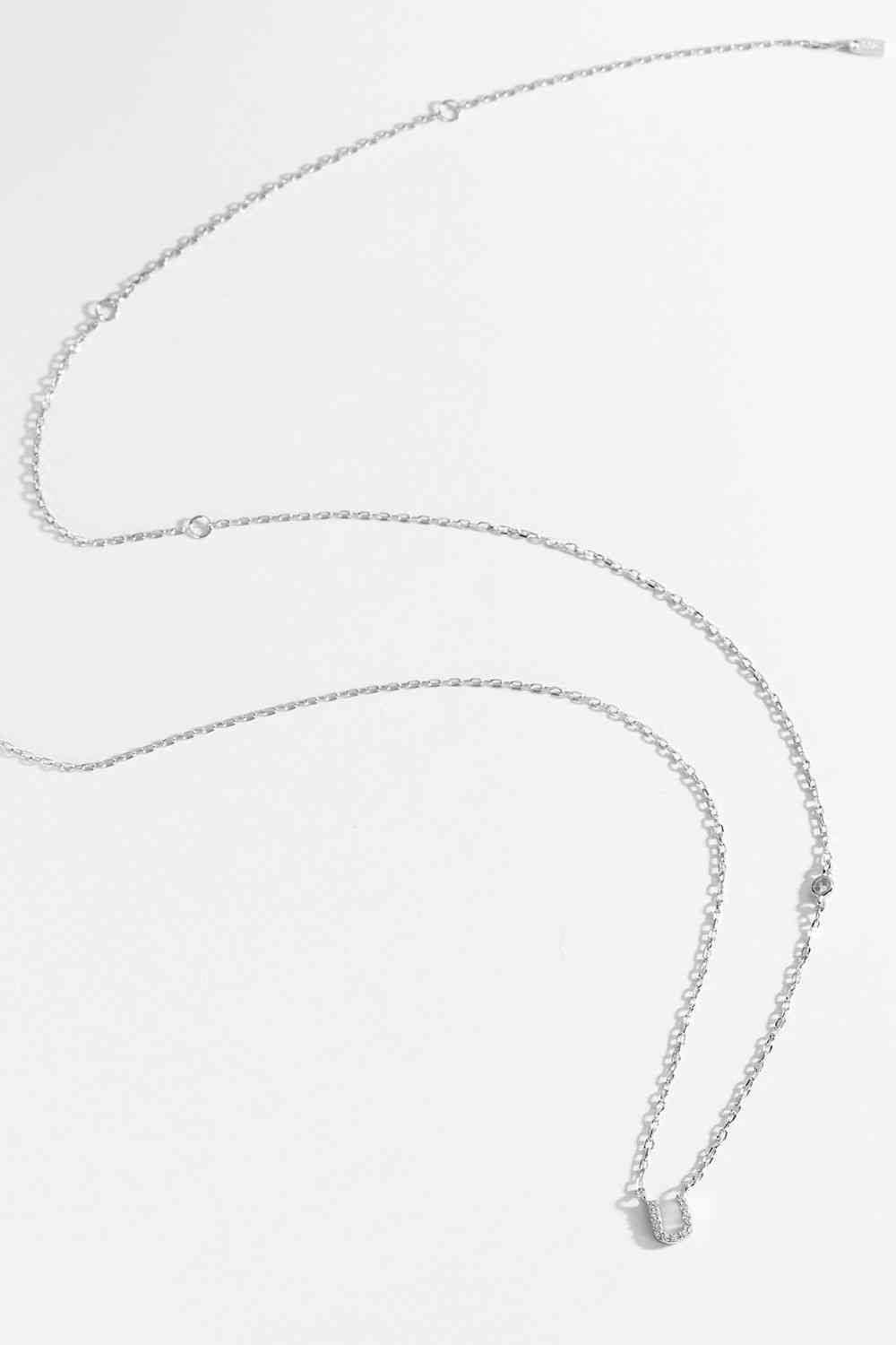 Q To U Zircon 925 Sterling Silver Necklace