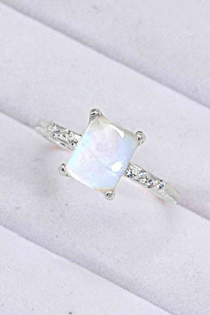 Square Moonstone Ring