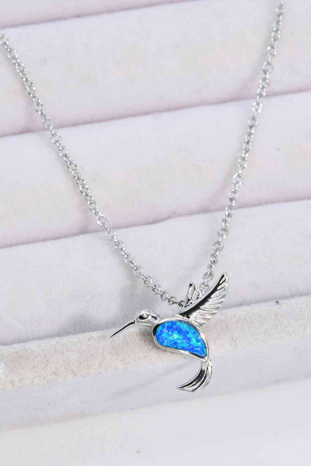 Opal Bird 925 Sterling Silver Necklace