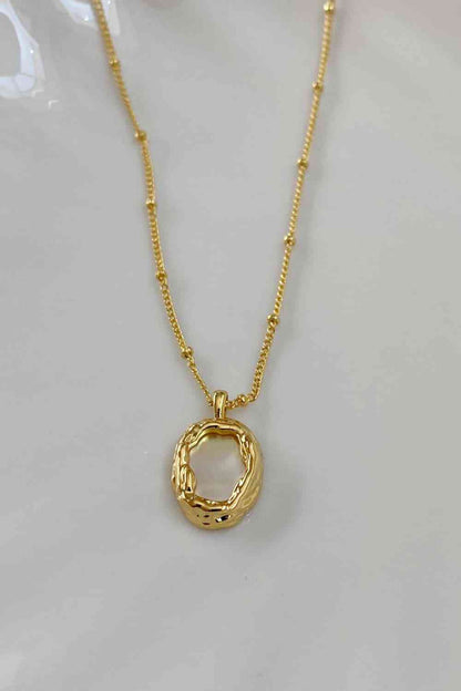 Shell Shape Copper 14K Gold Plated Necklace