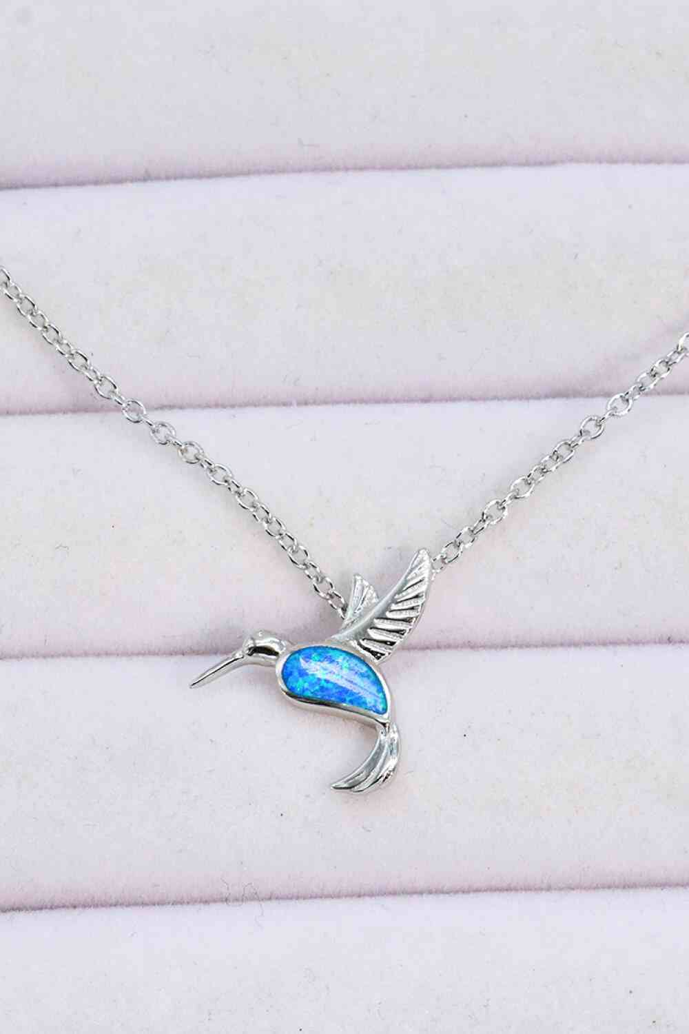 Opal Bird 925 Sterling Silver Necklace