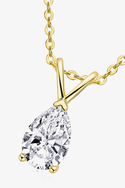 1.5 Carat Moissanite Pendant 925 Sterling Silver Necklace