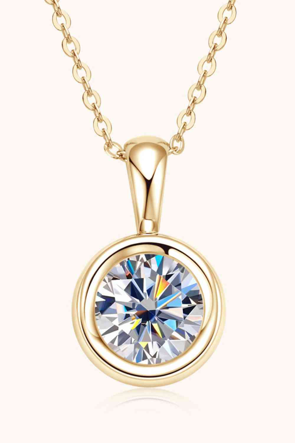 2 Carat Moissanite 925 Sterling Silver Necklace