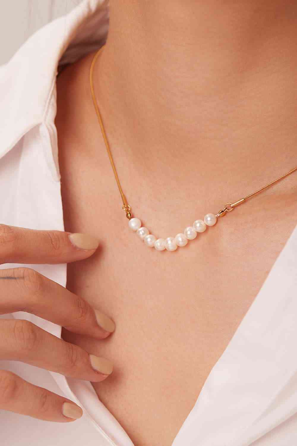 18K Gold-Plated Freshwater Pearl Necklace